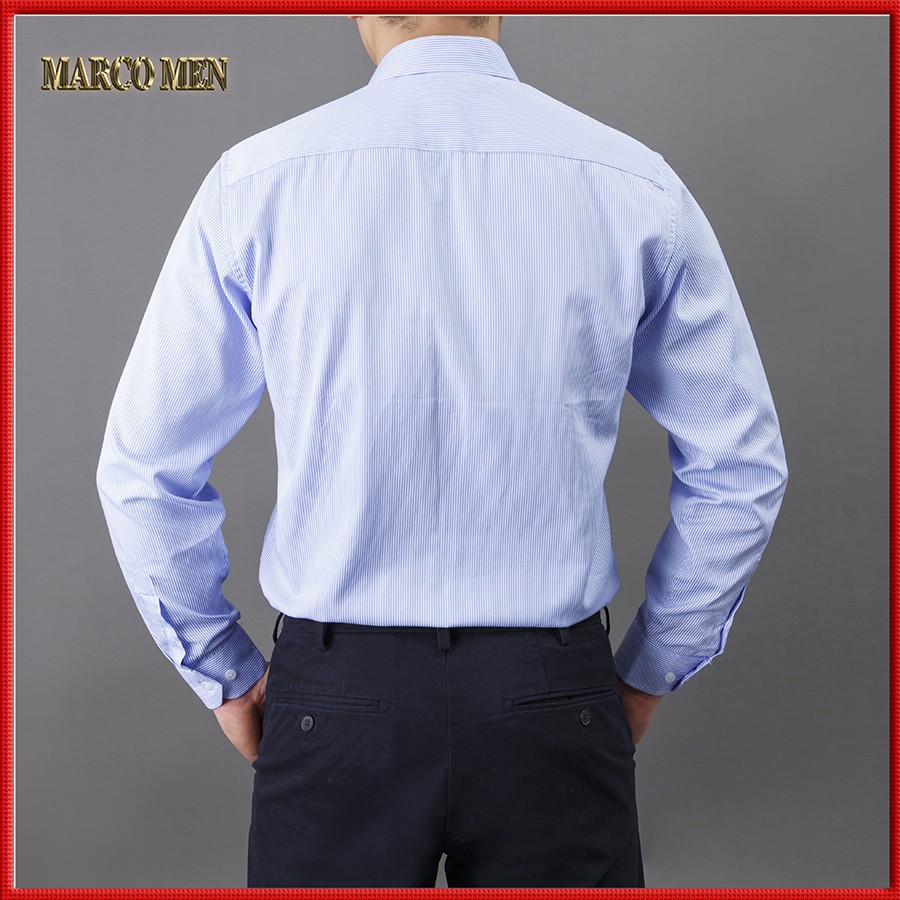 Áo sơ mi nam dài tay công sở kẻ sọc vải cotton CAO CẤP SM005 | BigBuy360 - bigbuy360.vn