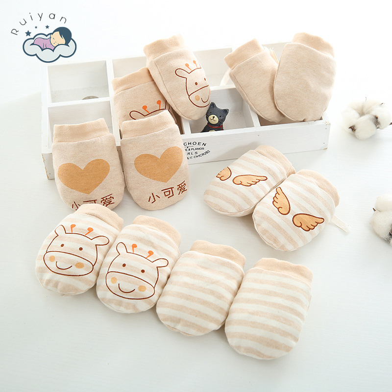 Găng Tay Cotton Dày Thoáng Khí Dễ Thương Cho Bé