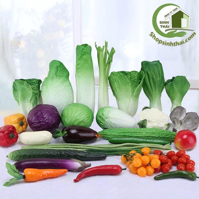 Rau củ quả giả cao cấp - Rau bắp cải, cà rốt, cải thảo, củ cải, khoai tây, hành tỏi, đậu đũa, dưa leo - Chọn loại