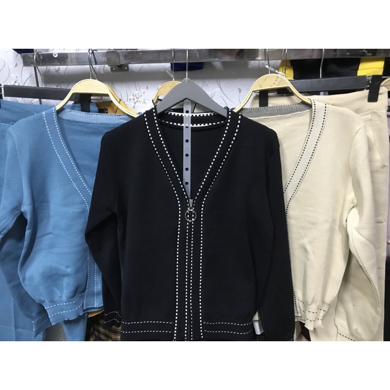 Set bộ len nữ có khoá kéo hàng cao cấp