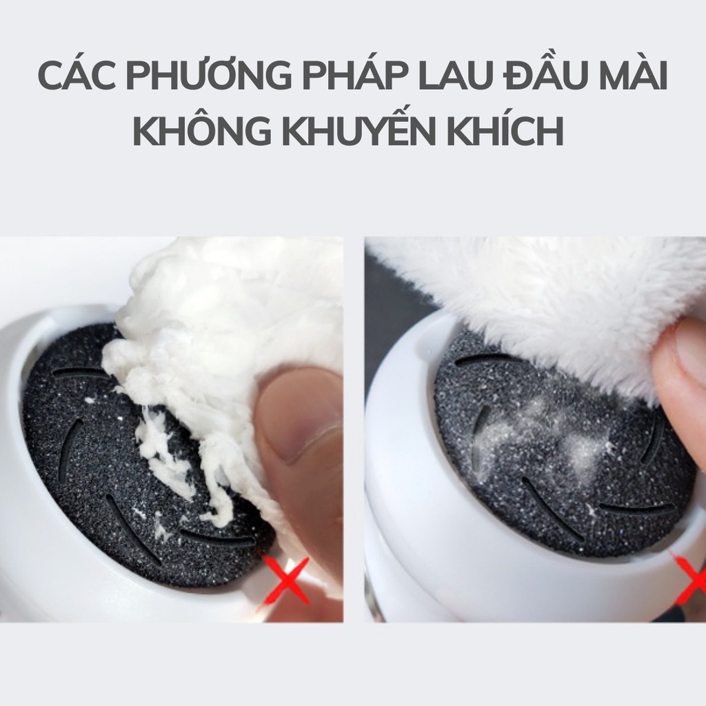 Máy chà gót chân, tẩy tế bào chết gót chân tại nhà IMONE 2323RPM tốc độ kép, cầm tay không dây MCG01