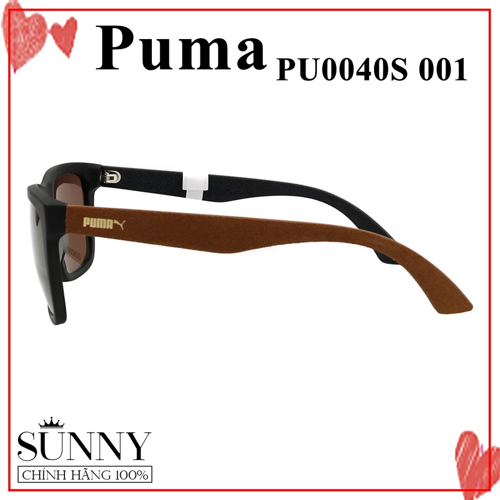 Kính mát nam nữ chính hãng Puma PU0040S 001 màu sắc thời trang, thiết kế dễ đeo bảo vệ mắt