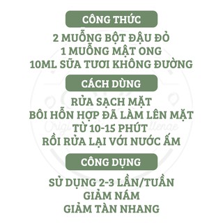 Bột đậu đỏ 100gr nguyên chất OBC