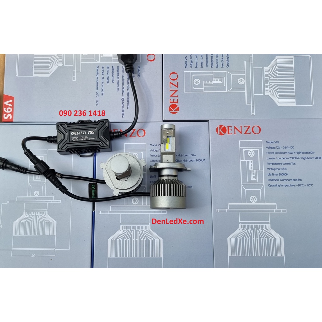 Kenzo V9S - Đèn Led Siêu Sáng Mới Nhất