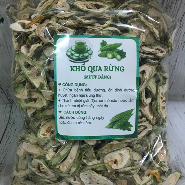 1kg Khổ Qua Rừng (mướp đắng) thái lát phơi khô hàng xanh đẹp.