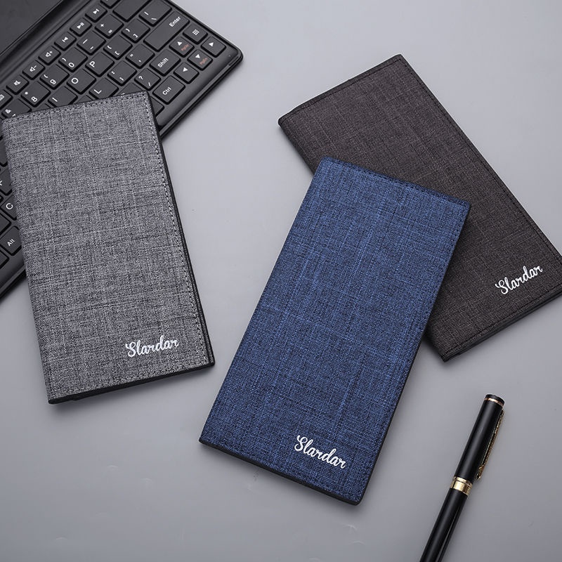 Ví Dài Bằng Vải Canvas Mỏng Trẻ Trung Dành Cho Nam