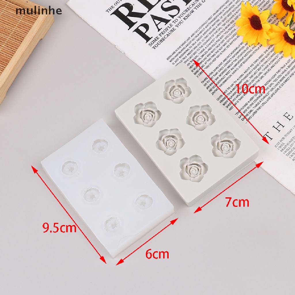 Khuôn Silicon Sáu Lỗ Hình Bông Hoa Nhỏ Làm Bánh Kẹo Socola Sinh Nhật vn