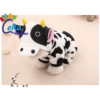 Set Đồ Bò Sữa 4 Chân Cho Chó Mèo - Quần Áo 073