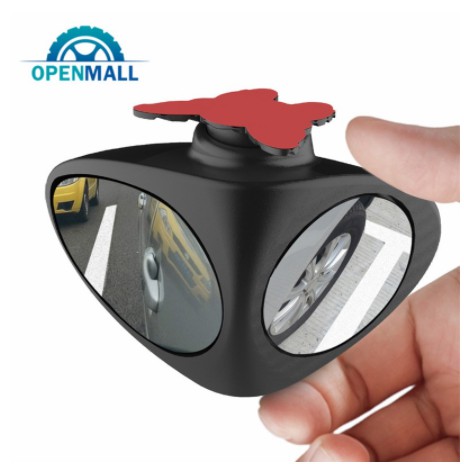 Gương cầu lồi 2 mặt xóa điểm mù quan sát góc rộng trước sau xoay 360 độ dán treo bên dưới kính chiếu hậu xe hơi ô tô