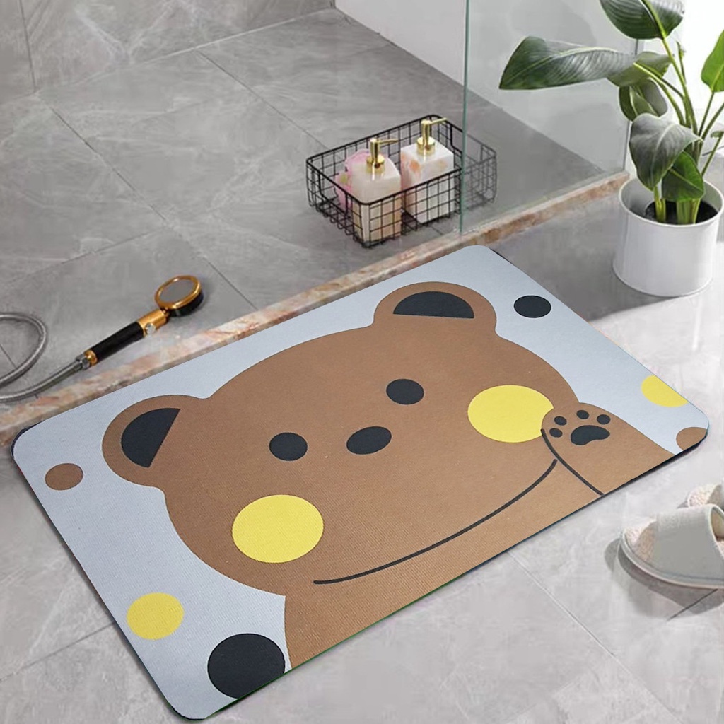 Thảm chùi chân, lau chân siêu thấm nước vải ép cao cấp kích thước 60x40