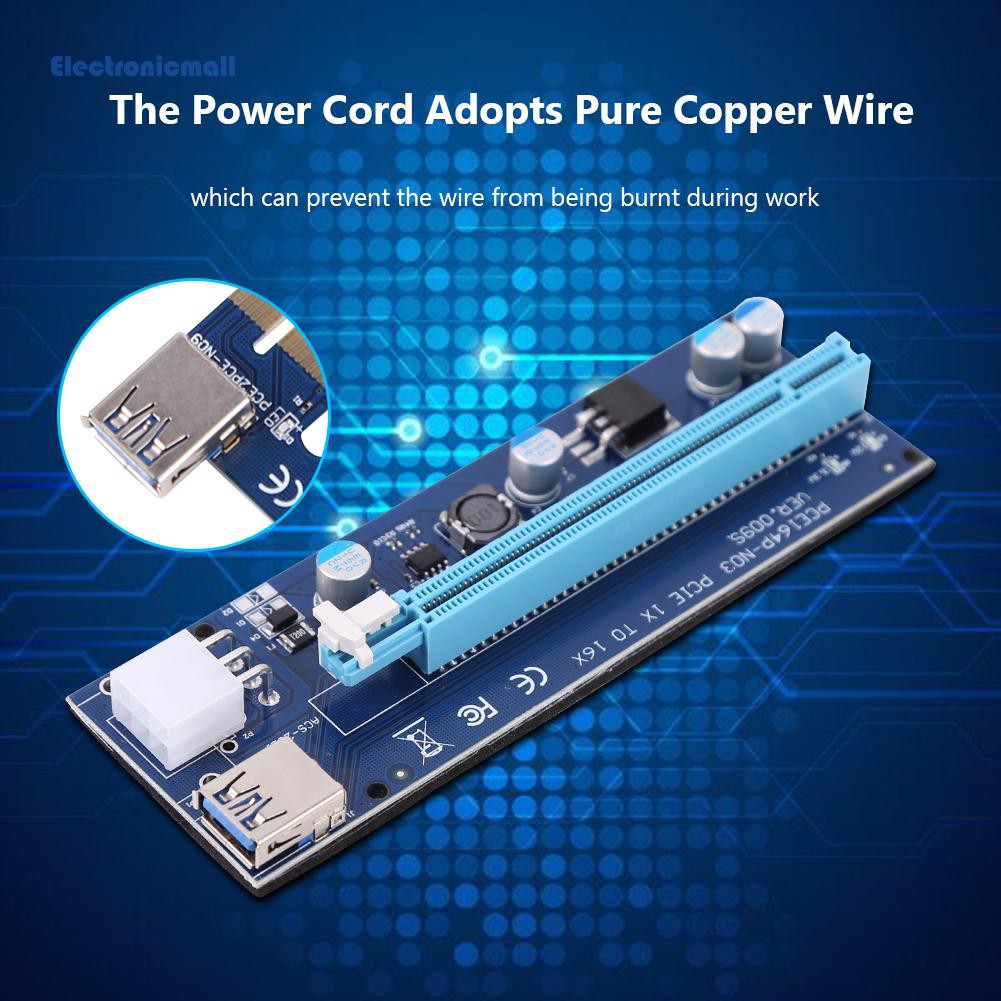 ElectronicMall01 M.2 M2 NGFF to PCI Express X16 Adapter GPU Riser for BTC Bitcoin Ethereum Mining