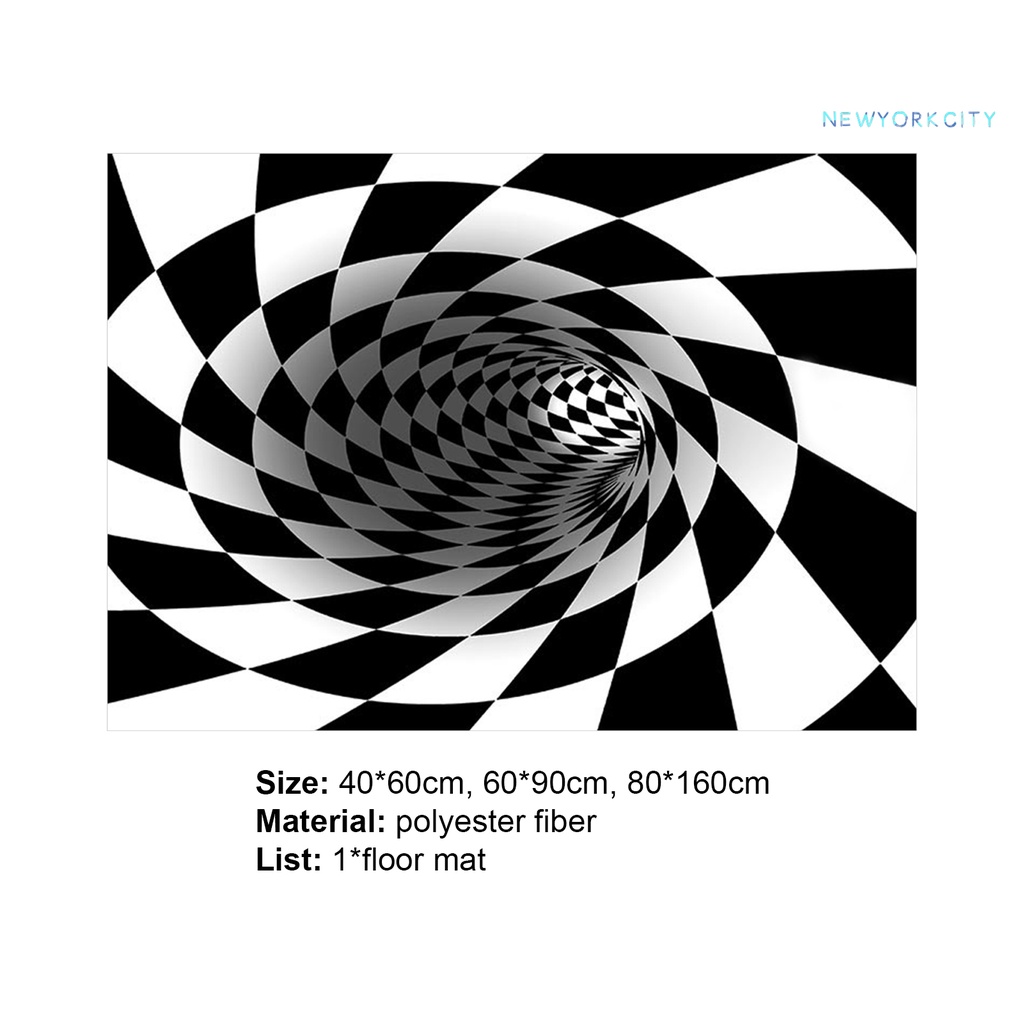 Thảm Lót Sàn Polyester 3D Chống Trượt Hình Chú Hề Độc Đáo