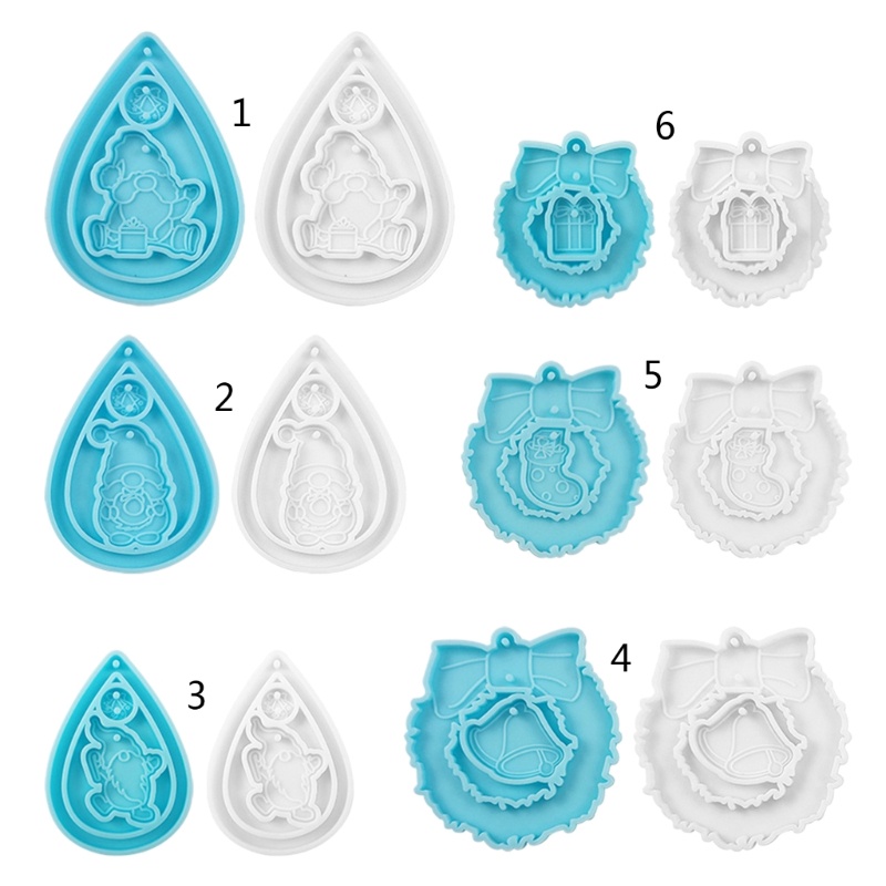 Khuôn Silicone Làm Bông Tai Phong Cách Giáng Sinh