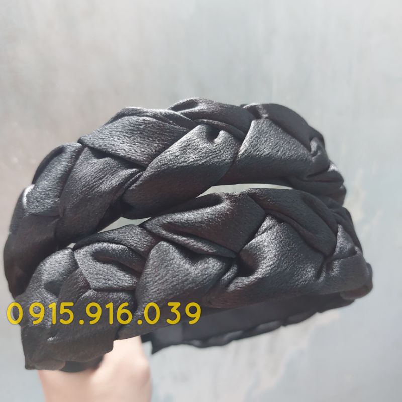 Bờm tóc, cài tóc rết thắt bím màu đen