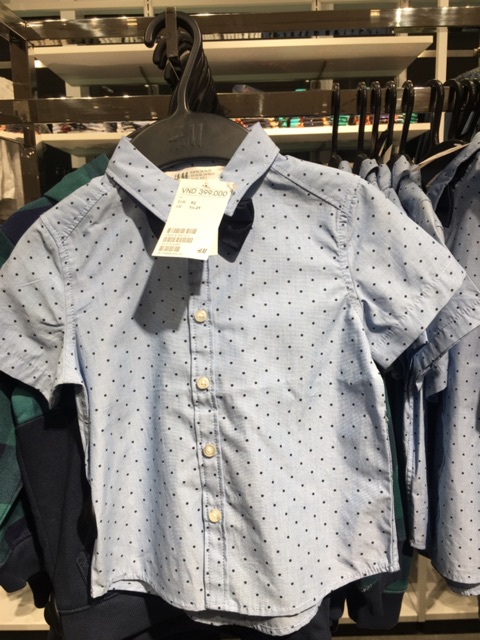 Áo sơ mi HM auth kèm nơ