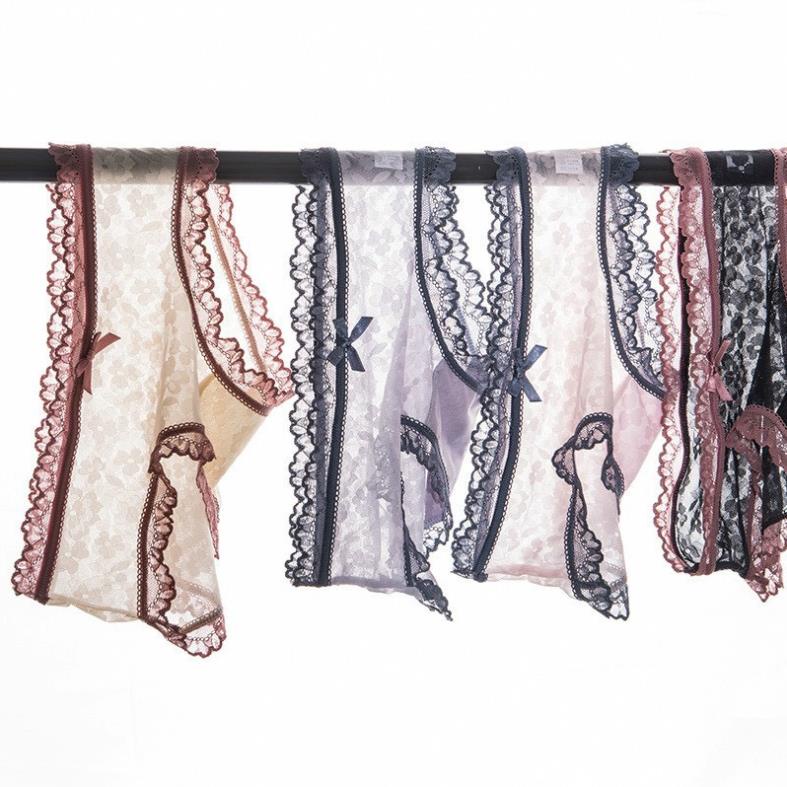 Quần Lót Nữ Ren Đính Nơ Hoạ Tiết Hoa Mai Tiểu Thư 289  - LADY