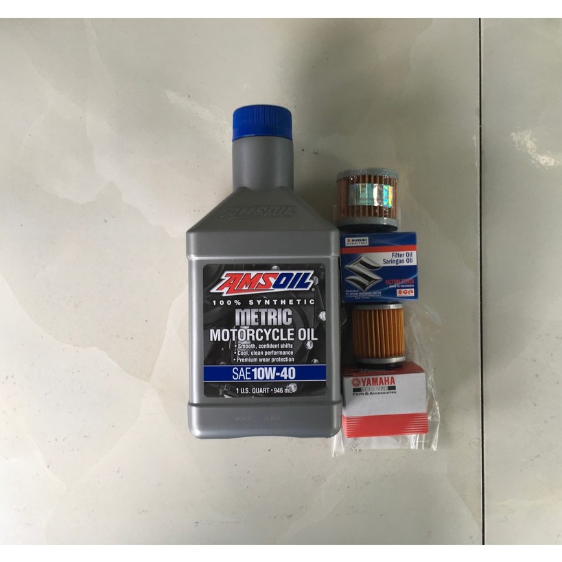 Nhớt Amsoil Metric Synthetic 10w40 Tặng lọc nhớt , ốc nhớt , phễu thay nhớt