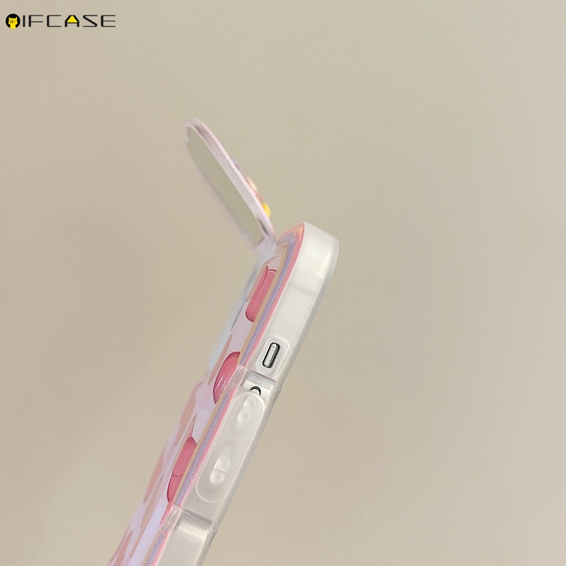 Ốp Điện Thoại Mềm Chống Sốc Tích Hợp Gương Trang Điểm Cho iPhone 13 12 11 Pro XS Max XR X