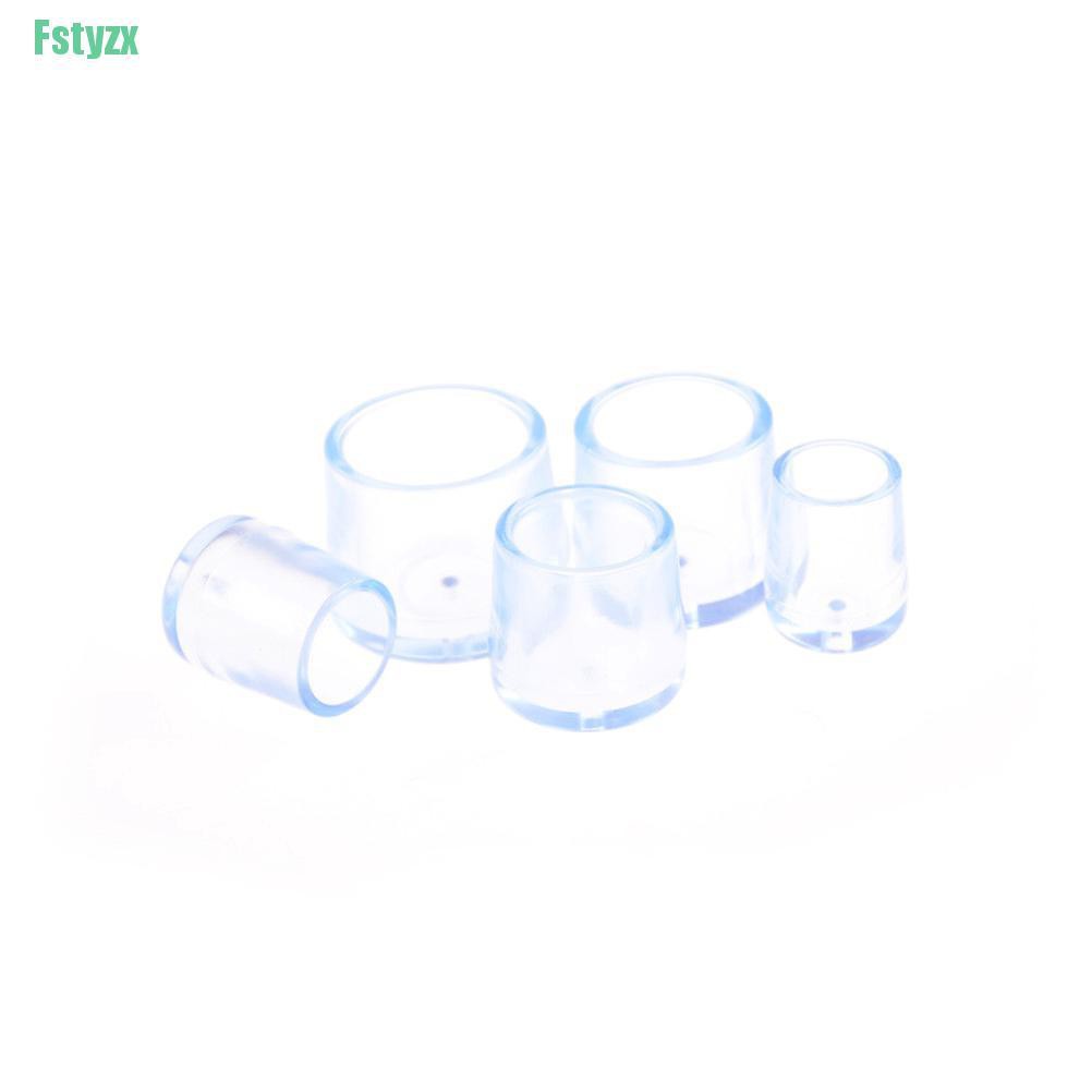 fstyzx 4Pcs Rubber Furniture Table Chair Leg Floor Feet Cap Cover Protector Transparent