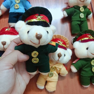 Móc khoá gấu bộ đội