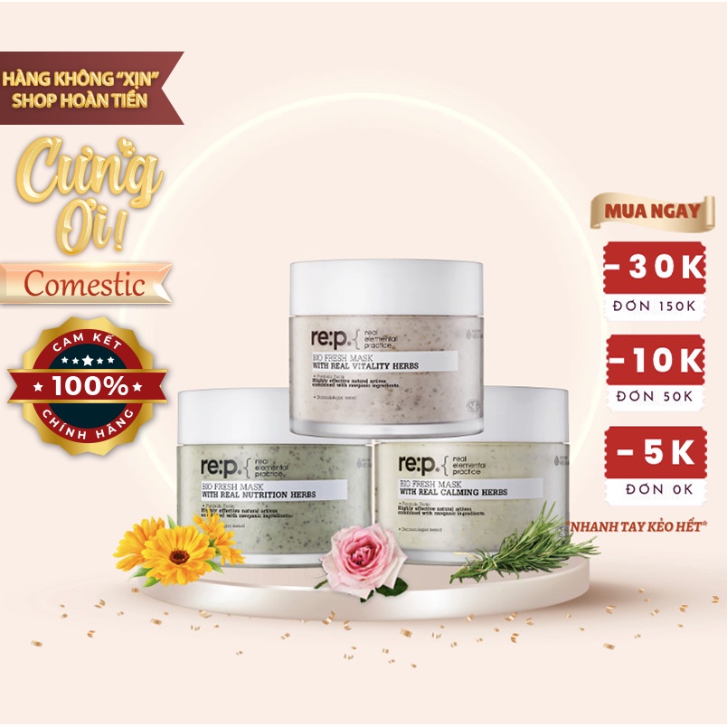 Mặt Nạ Đất Sét Hương Thảo Se Khít Lỗ Chân Lông RE:P Bio Fresh Mask