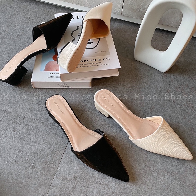 DÉP SỤC TRƠN VÂN DA MỚI SIÊU ĐẸP ( MIEO SHOES D707 D708)