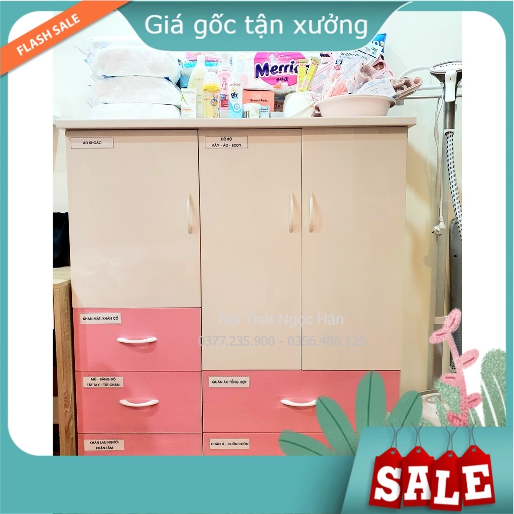 Tủ nhựa Đài Loan đựng quần áo cho bé trai và gái Ngọc Hân tủ cao cấp đẹp, bền Miễn Phí vận chuyển lắp đặt tại Hà Nội.