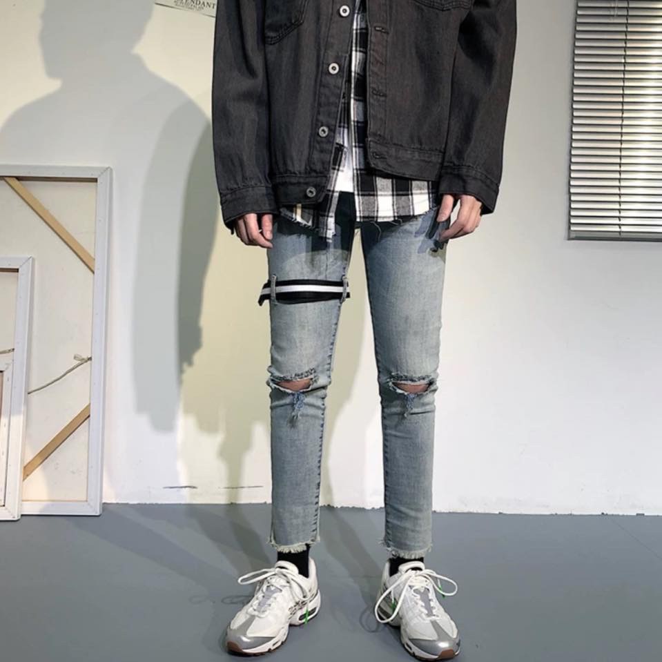 Quần JEAN KUN101 Quần baggy jeans Nam hàn quốc