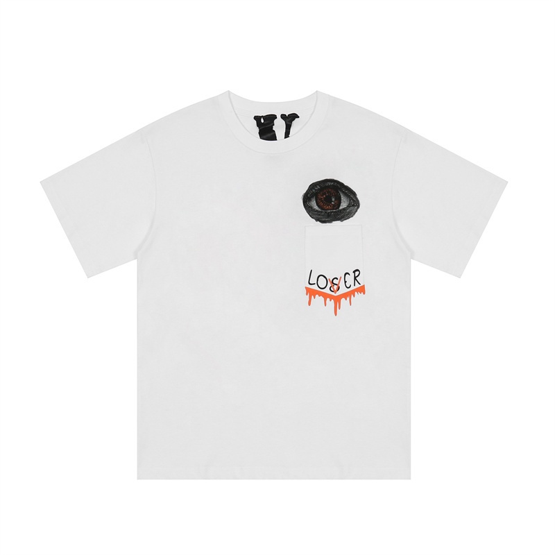Áo Thun Cotton Tay Ngắn Dáng Rộng In Chữ V Vlone Kiểu Cổ Điển Thời Trang Mùa Hè Cho Các Cặp Đôi