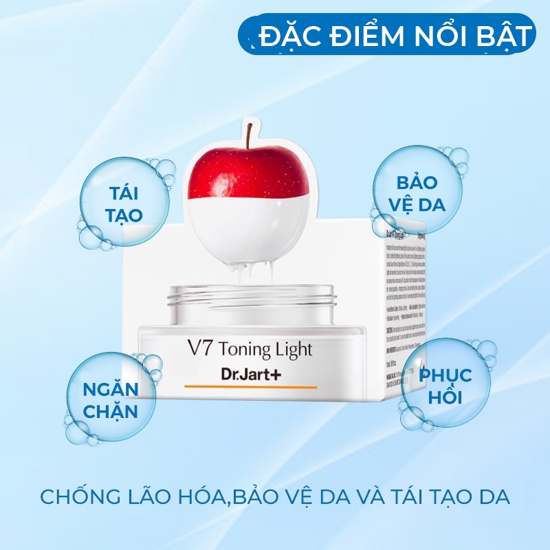 Kem Trắng Da V7 Mini Dưỡng Trắng Da & Mờ Thâm Nám Toning Light Dr.jart + Hàn Quốc 15ml Giúp Da Trắng Sáng Tự Nhiên