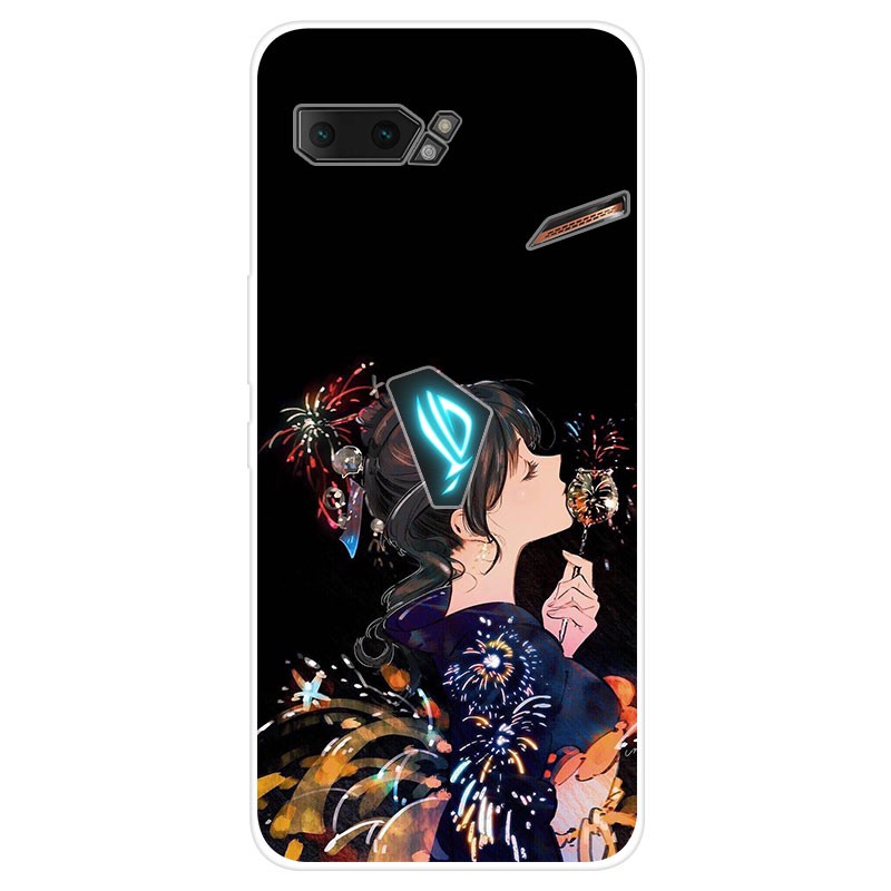 Ốp điện thoại từ TPU silicon mềm họa tiết hoạt hình dễ thương dành cho Asus ROG Phone 2