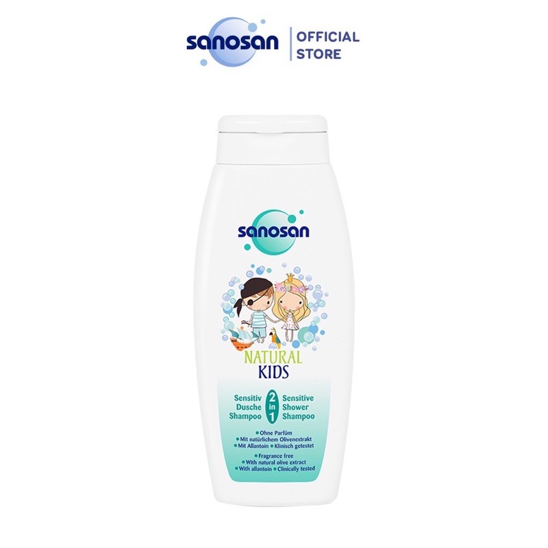 SỮA TẮM GỘI DÀNH CHO DA NHẠY CẢM SANOSAN KIDS 250ML