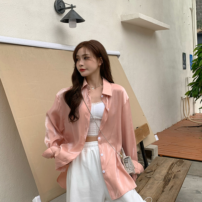 SUXI Áo sơ mi tay dài thời trang cổ điển cho nữ