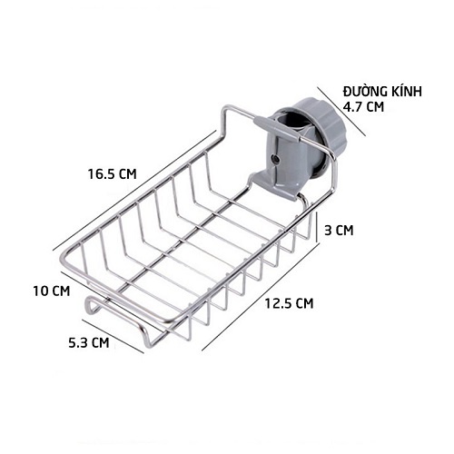 [Hỗ Trợ Rửa Chén] Kệ Giá Treo Vòi Rửa Chén Đựng Giẻ, Miếng Rửa Chén Bằng Inox Tiện Dụng