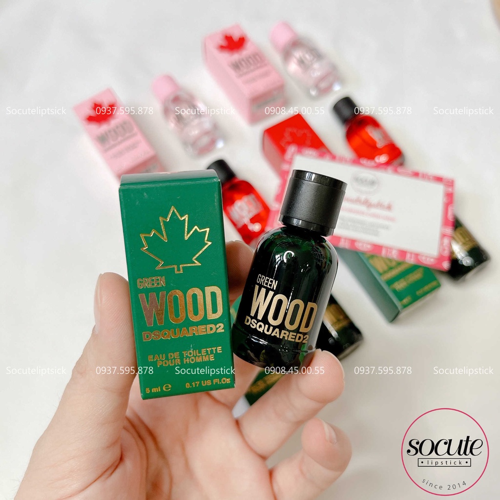 Nước hoa nữ DSQUARED2 Wood Pour Femme EDT 5ml - Green - Red