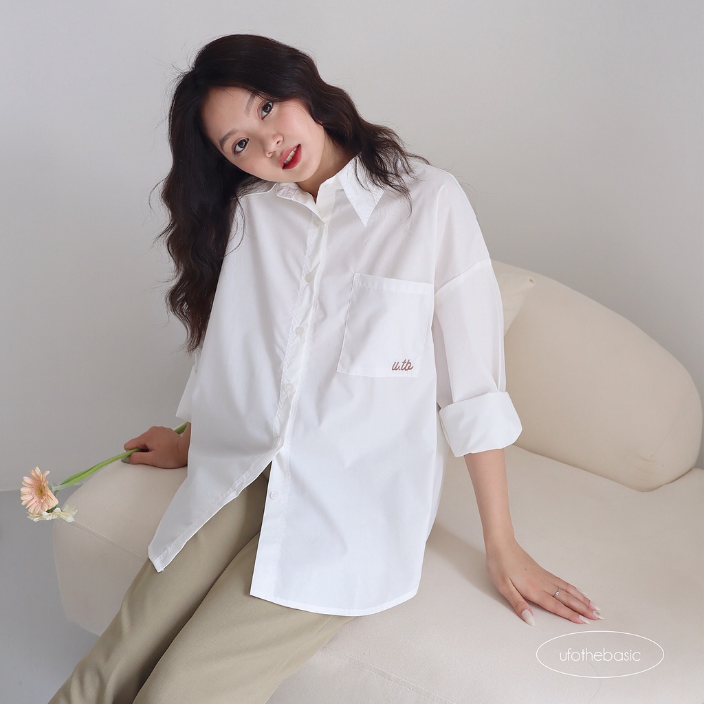 Áo sơ mi dài tay vải thô cotton - Poplin Shirt - ufo.thebasic