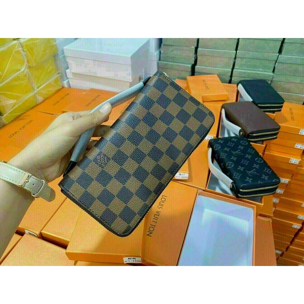 Ví Cầm Tay LV Nhiều Ngăn 2 khóa cao cấp full box