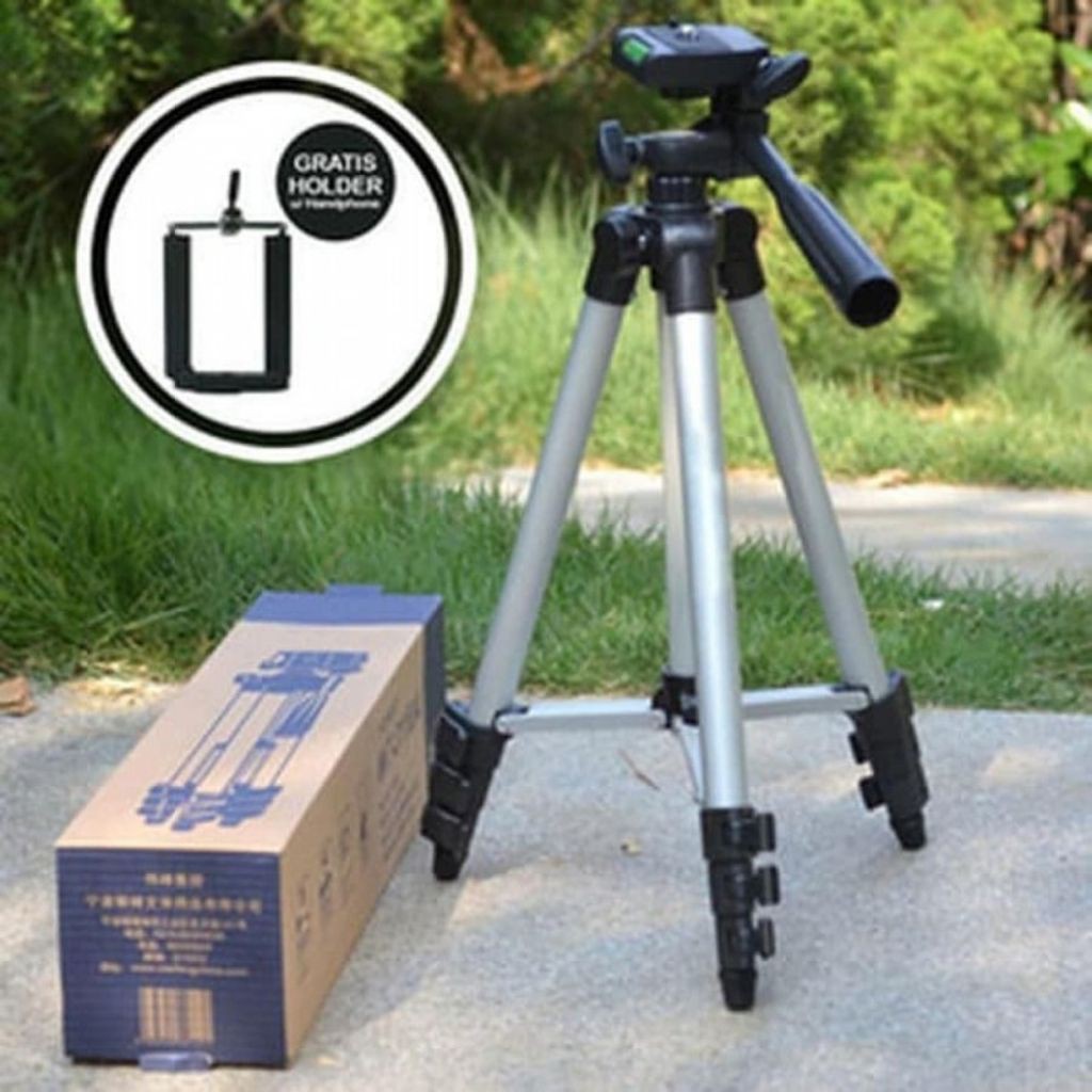 Gậy Chụp Hình 3 Chân Tripod Chống Rung TF  Mẫu Mới Cứng Cáp Và Chắc Chắn Hơn Tặng Kèm Đầu Kẹp Điện Thoại