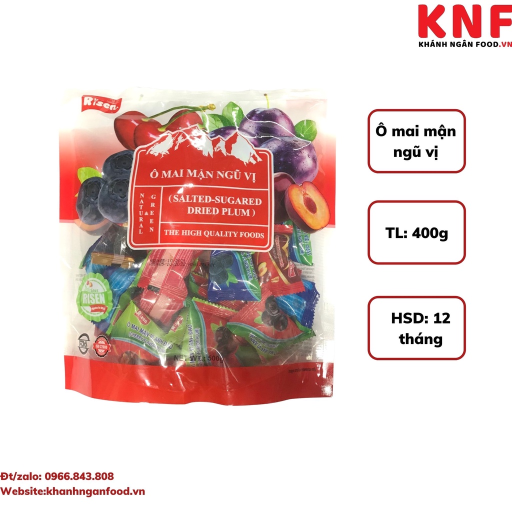Ô mai mận ngũ vị Risen 500g