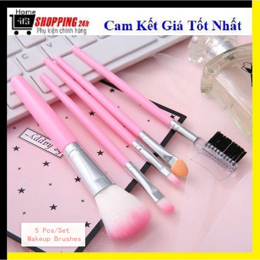 Bộ Cọ 5 Món Trang Điểm Thần Thánh - Co Makeup Cho Nữ Giới