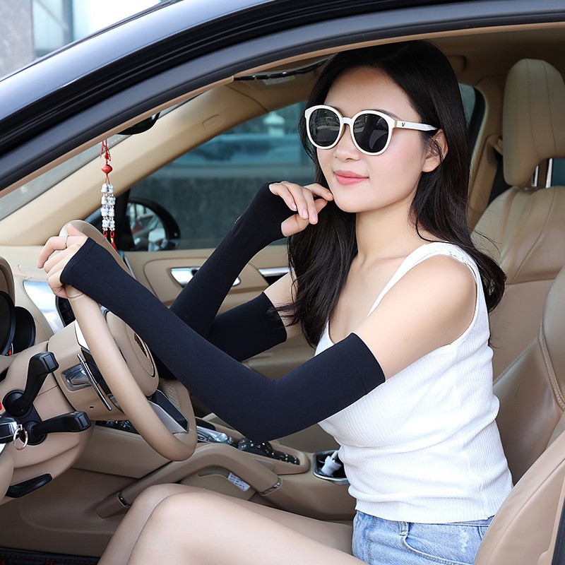 Găng ống tay che nắng thiết kế hở ngón phong cách Hồi giáo