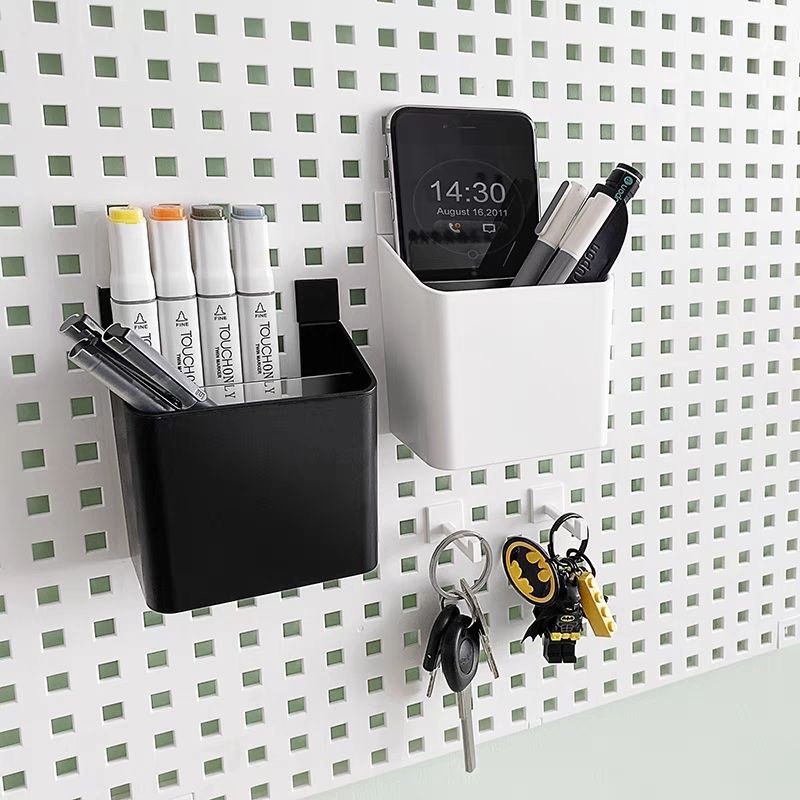 Hộp phụ kiện 2 ngăn gắn bảng treo tường pegboard - Hộp đựng trang trí 2 ngăn bảng pegboard Fun Grid