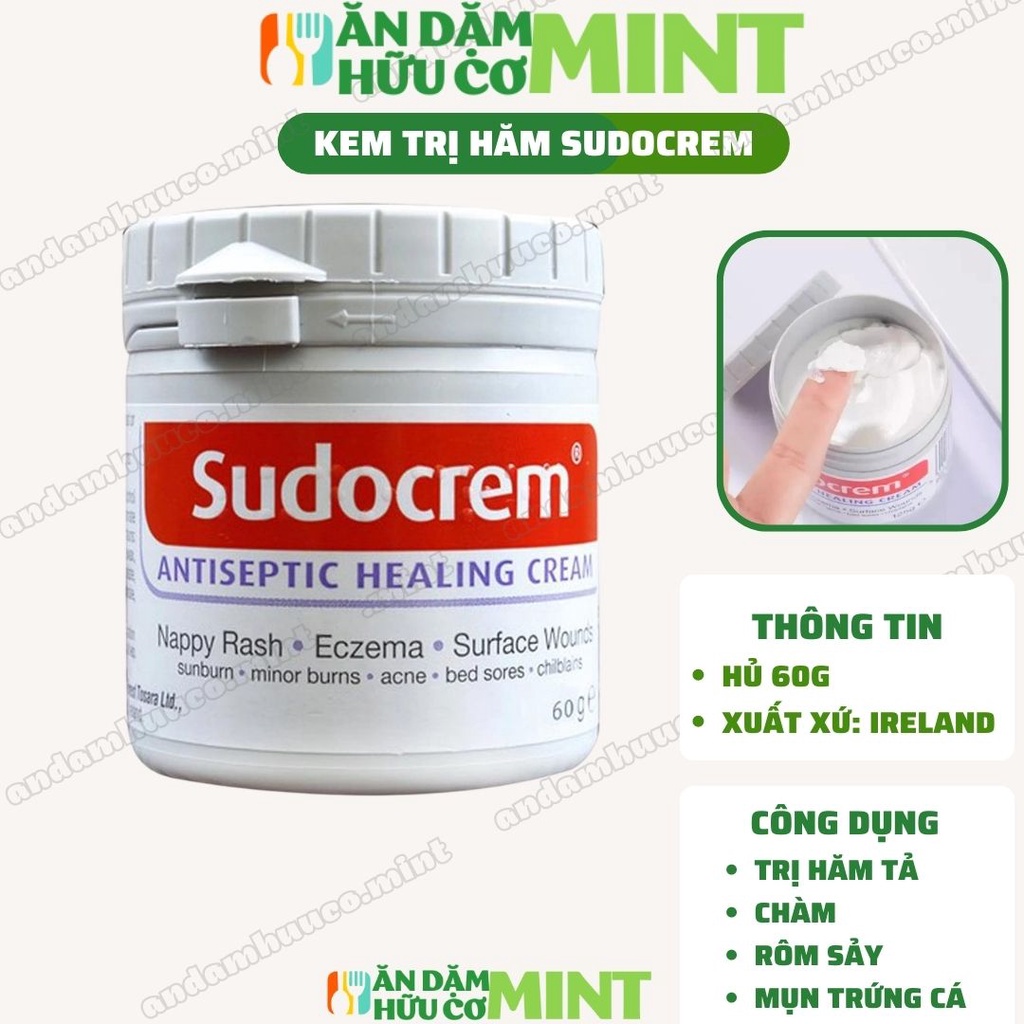 Kem xoa hăm tã rôm sẩy Sudocrem cho bé - Ăn dặm hữu cơ Mint