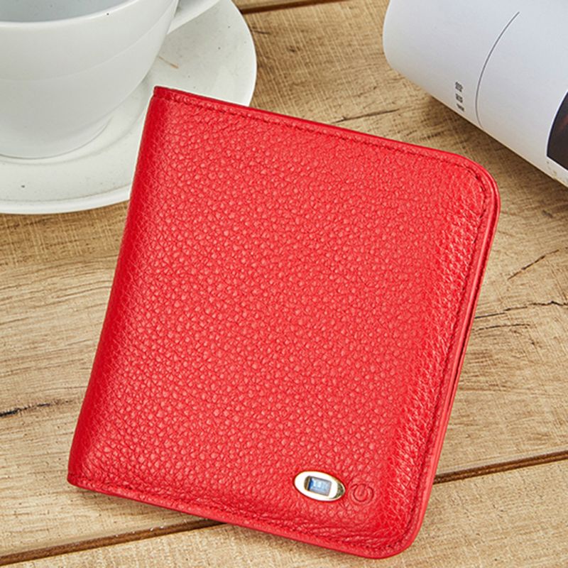 Youyo Ví Da Thật Dáng Ngắn Chống Trộm Thông Minh Bluetooth Cho Nữ