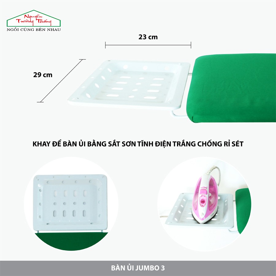 Bàn để ủi quần áo dạng đứng kiểu Jumbo 3 Nguyễn Trường Thắng | Bàn là dạng đứng - Jumbo 3 Ironing board