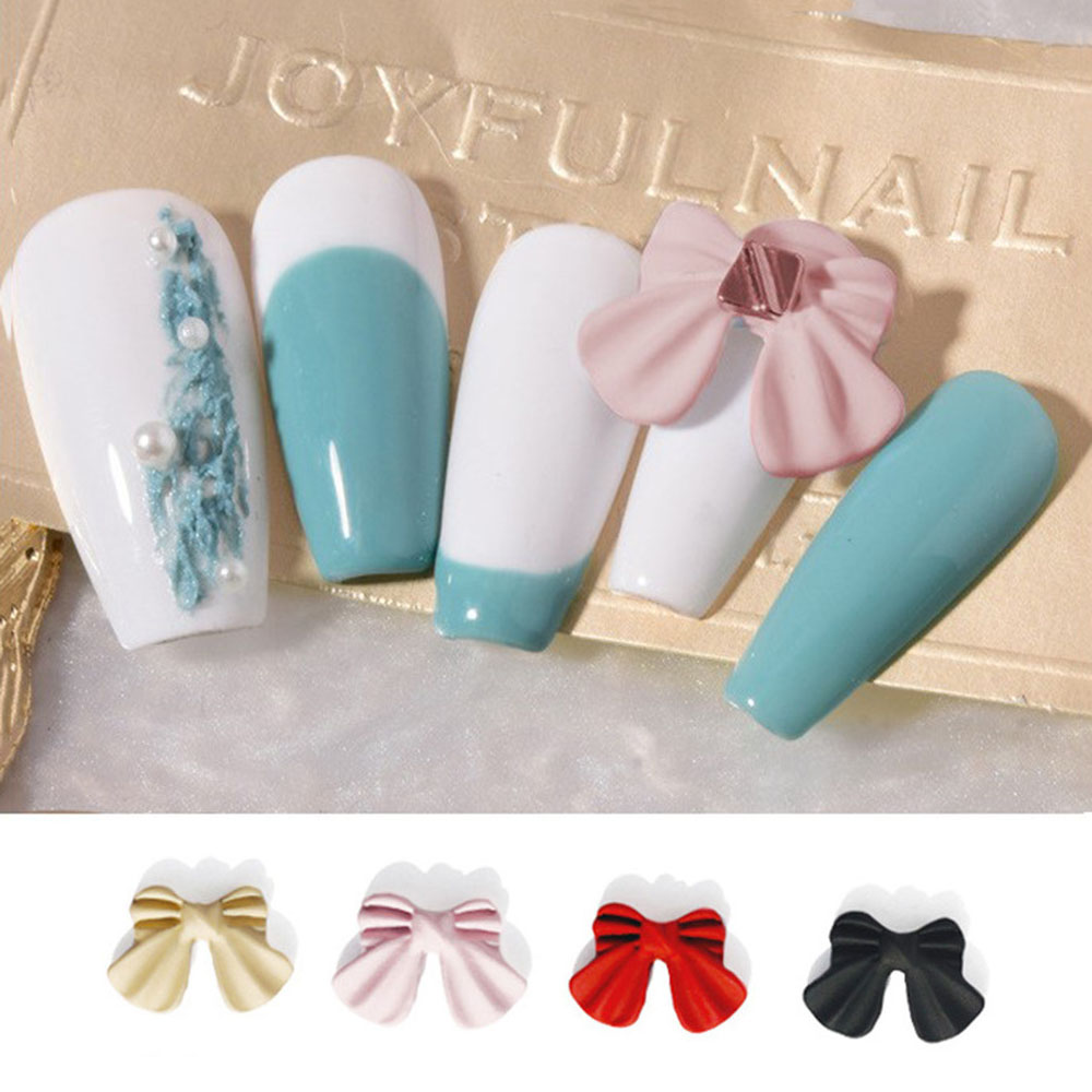 [Hàng mới về] Set 10 phụ kiện nơ đính móng tay trang trí nghệ thuật xinh xắn