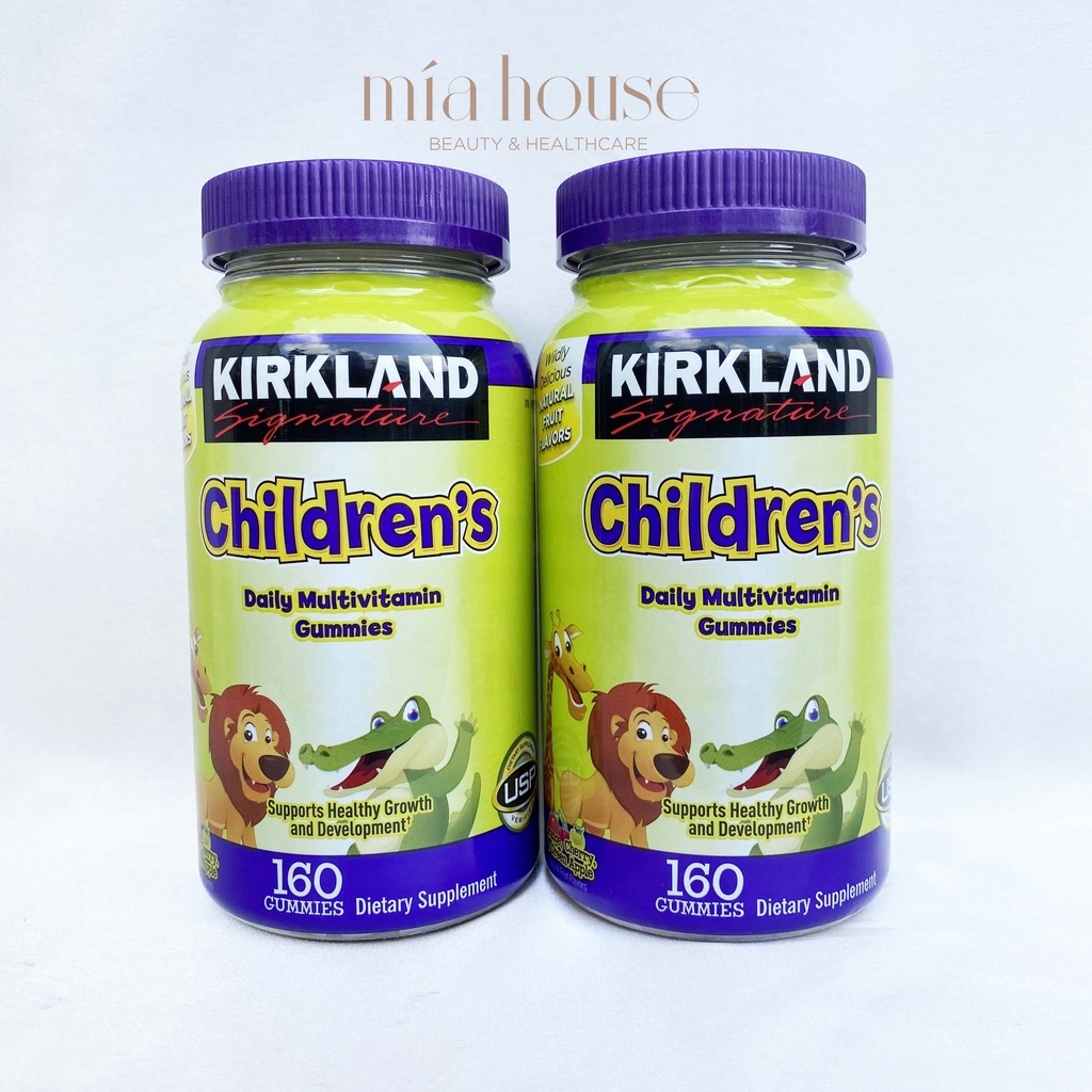 [ Date 1-2/2023] Kẹo dẻo bổ sung vitamin cho trẻ em Kirkland Children’s Complete Multivitamin 160 viên Mỹ