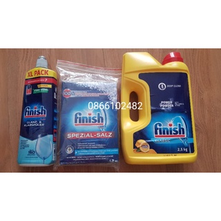 Combo finish 2.5kg bột finish + 750ml bóng finish + 1.2kg muối finish cho máy rửa bát