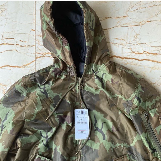 Zara Áo Khoác Hoodie Họa Tiết Rằn Ri Cá Tính Zrhl0710-B9