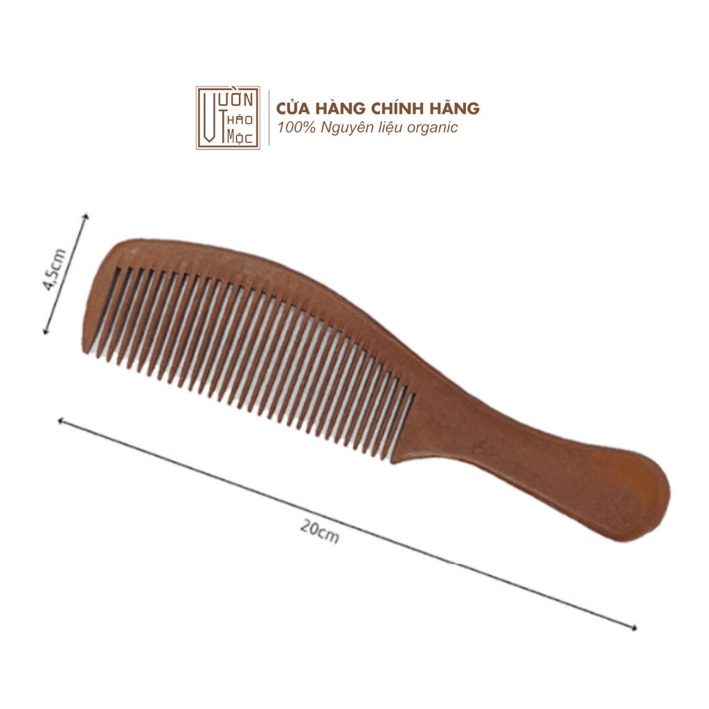 Lược Gỗ Chải Tóc Vườn Thảo Mộc Organic Chống Tĩnh Điện Gỡ Rối Tóc Chất Liệu Gỗ Cao Cấp